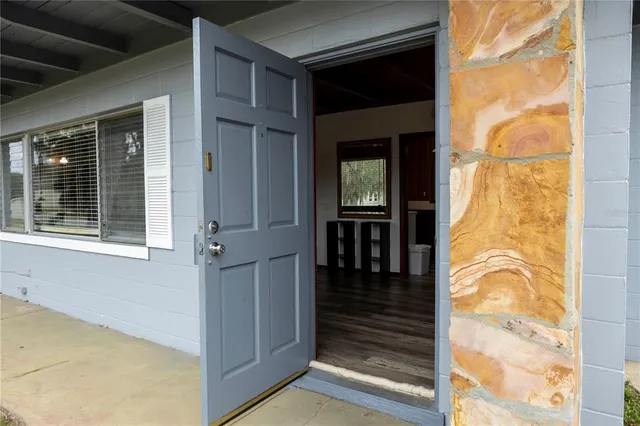 a view of front door