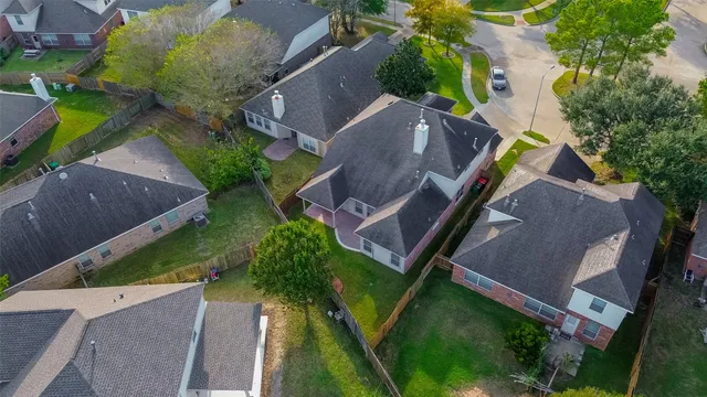 an aerial view of multiple house