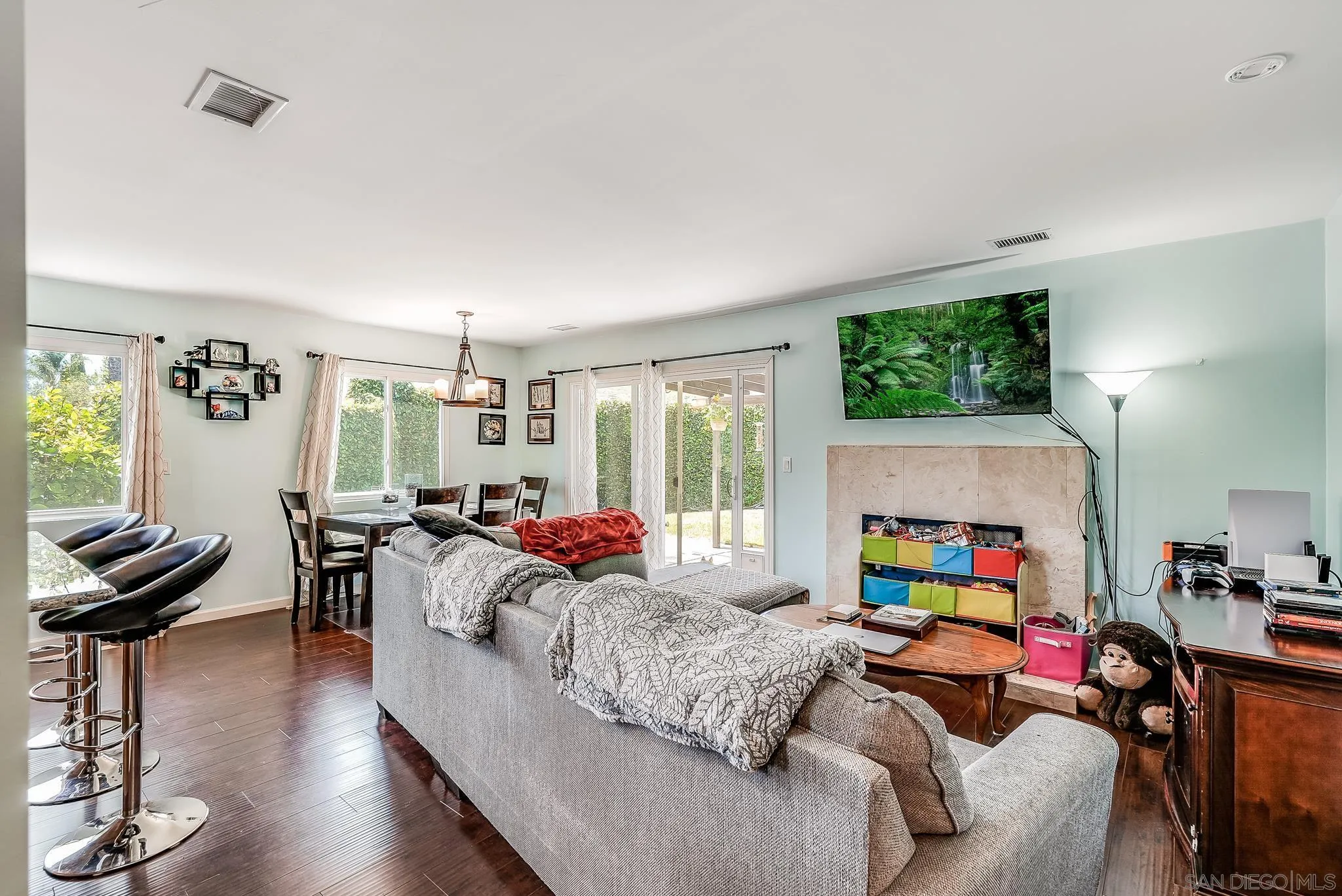 13902 Powers Road Poway, CA 92064 - Photo 8 of 32 a living room with furniture and a fireplace