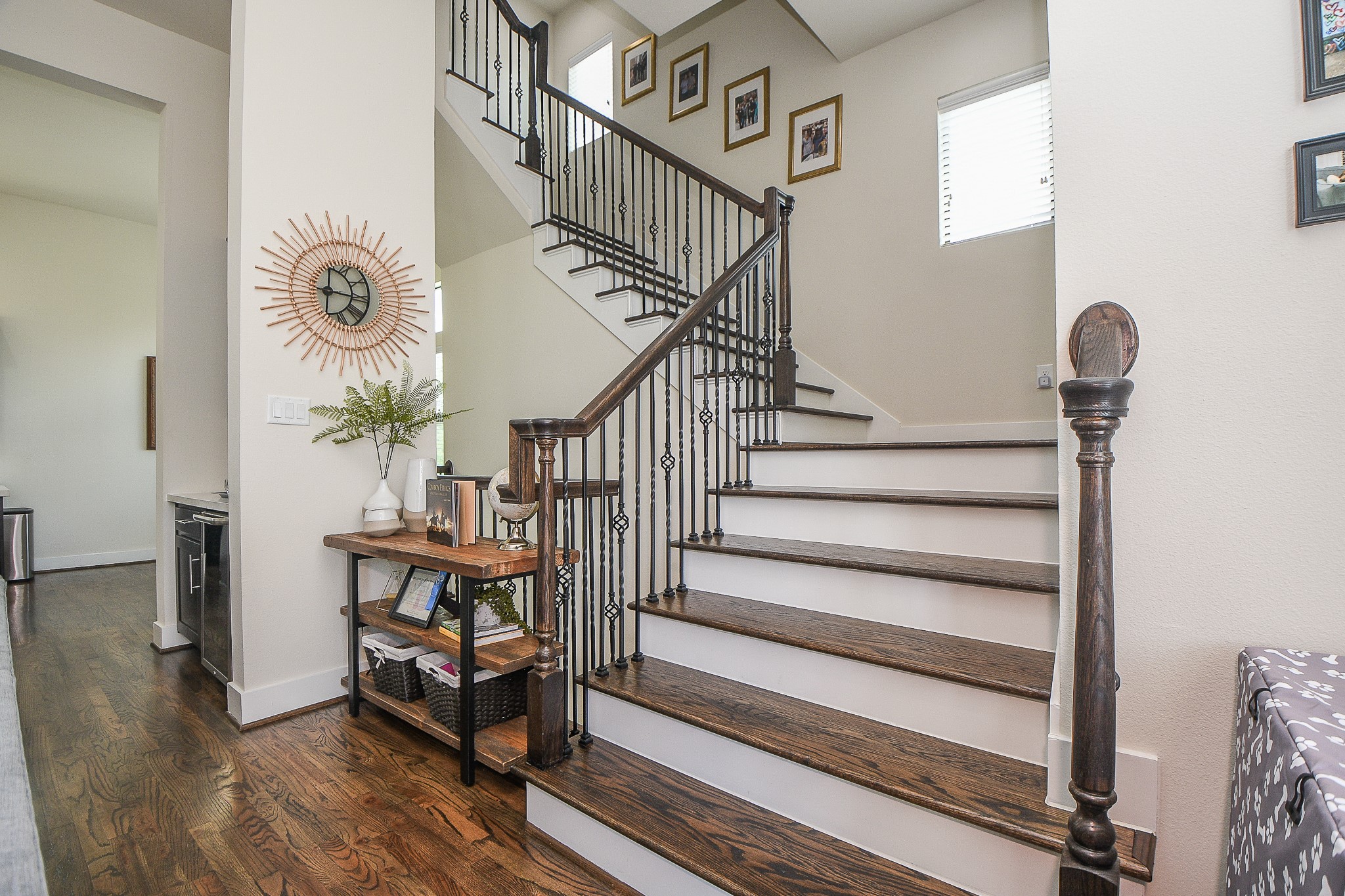1204 Fowler Street Houston, TX 77007 - Photo 13 of 23 a view of entryway and hall with wooden floor