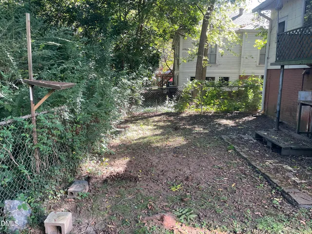 a backyard of a house