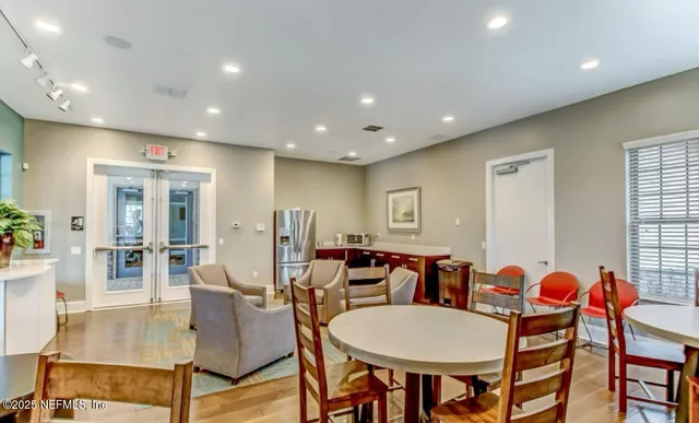 a view of a swimming pool with a lake view