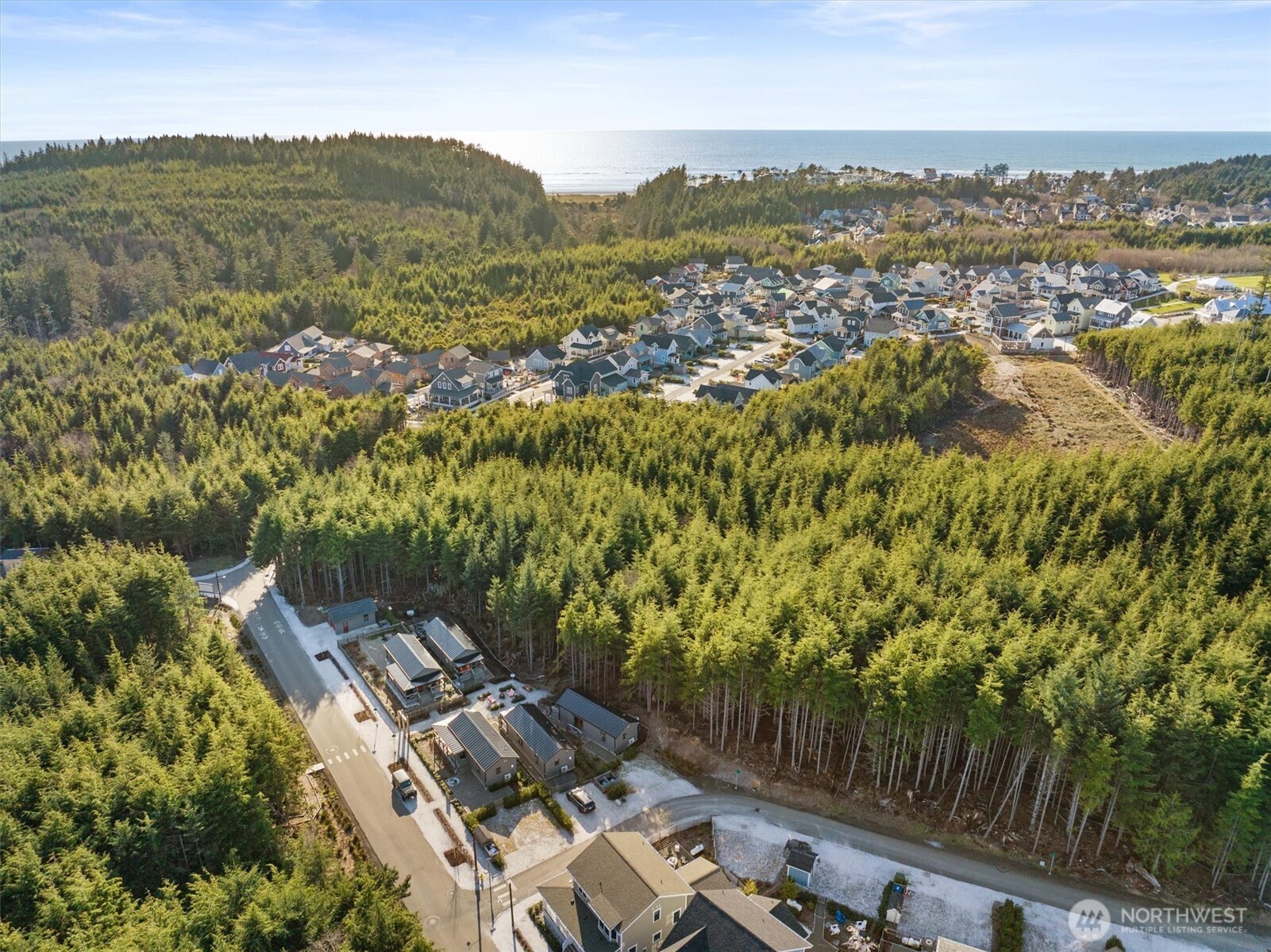 417 East Compass Street Pacific Beach, WA 98571 - Photo 31 of 40 an aerial view of residential house with parking and yard