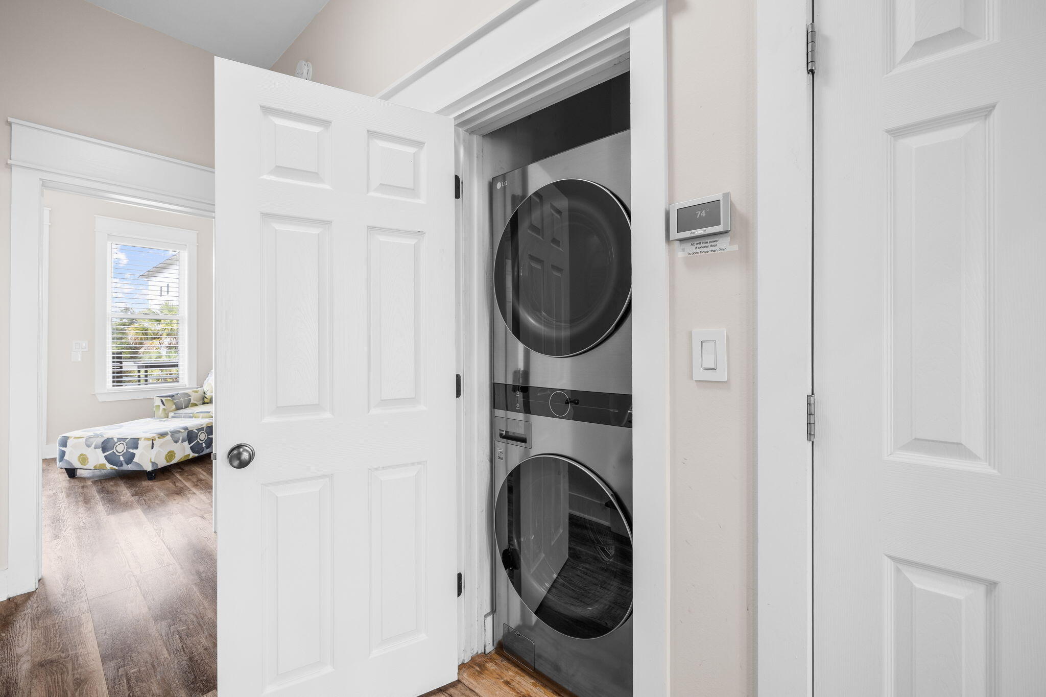 18 Trigger Trail East Inlet Beach, FL 32461 - Photo 33 of 44 a view of a hallway with washer and dryer