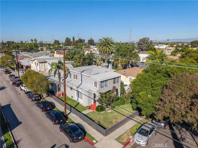 an aerial view of multiple house