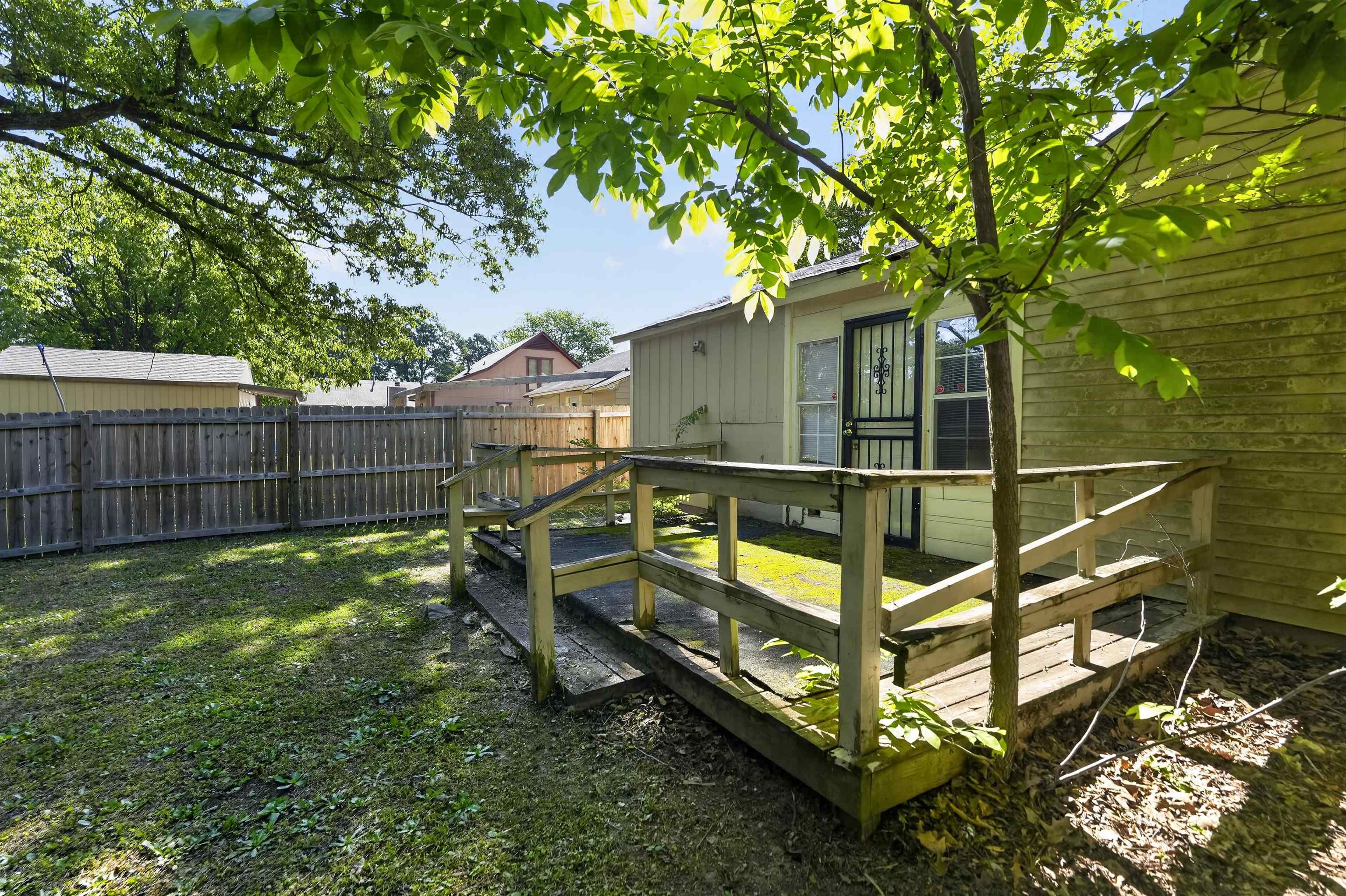 3372 Spring Shadow Drive Memphis, TN 38118 - Photo 3 of 35 Private backyard featuring a wood deck with railing, a grass lawn, and a full privacy fence