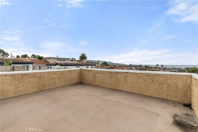 a view of terrace and city view