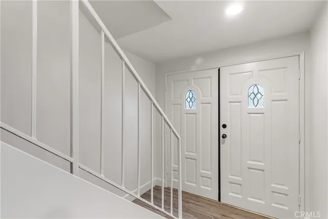 a view of an entryway with staircase