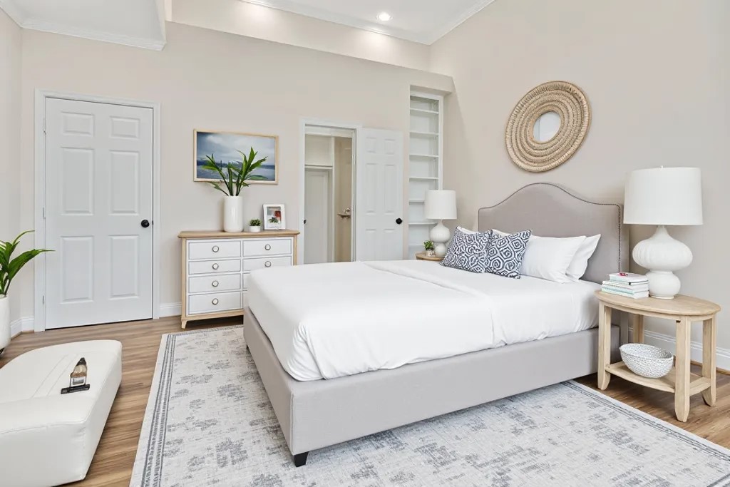 1810 McCrary Road Richmond, TX 77406 - Photo 16 of 25 a bedroom with a bed and a lamp on dresser