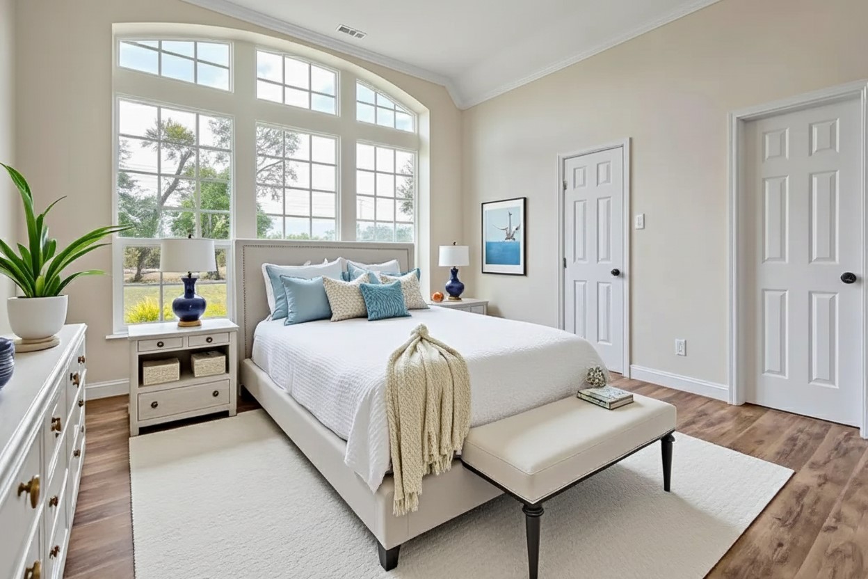 1810 McCrary Road Richmond, TX 77406 - Photo 17 of 25 a spacious bedroom with a bed and a window