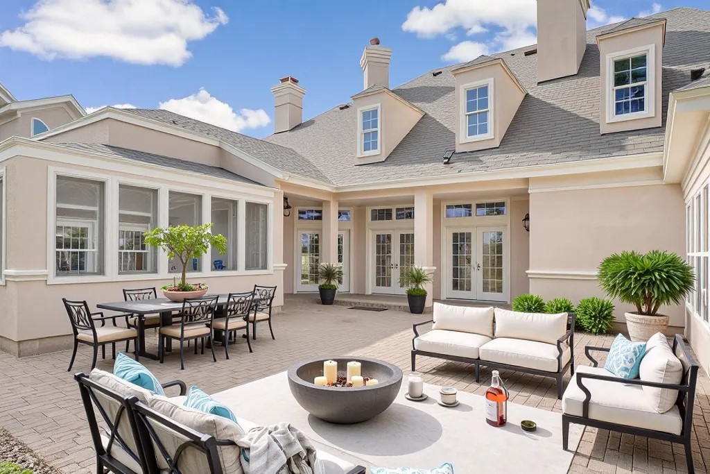 1810 McCrary Road Richmond, TX 77406 - Photo 20 of 25 a view of a patio with couches table and chairs and potted plants