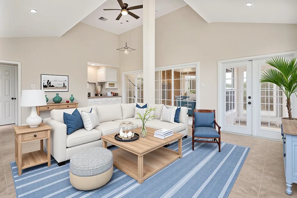 1810 McCrary Road Richmond, TX 77406 - Photo 8 of 25 a living room with furniture a rug and a chandelier