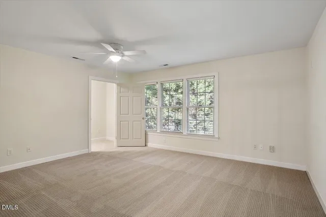 an empty room with a window
