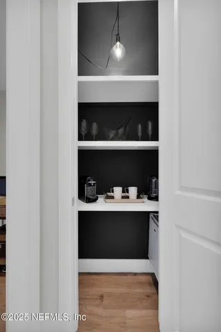 a room with shelf