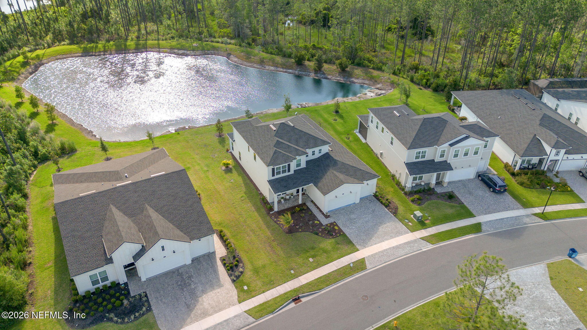 101 Elm Br Road St. Johns, FL 32259 - Photo 56 of 77 an aerial view of a house with outdoor space and a garden