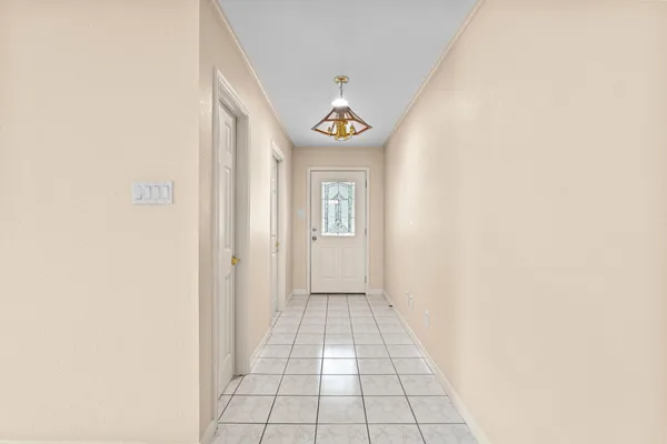 a view of an entryway of a house