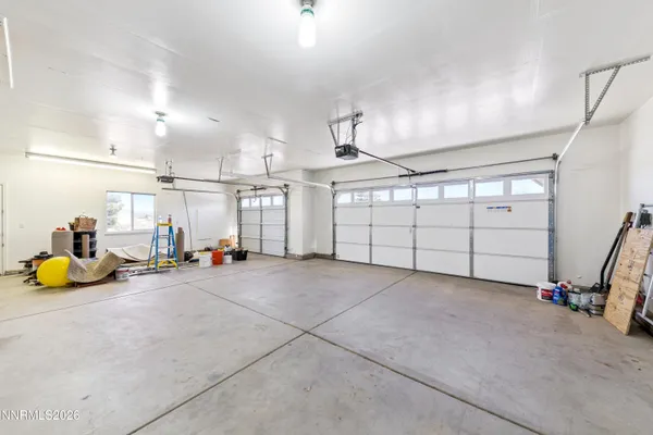 a view of a garage with stuff