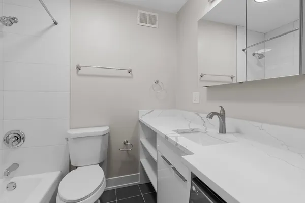 a bathroom with a sink toilet and vanity