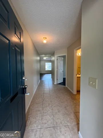 a view of hallway with a hallway
