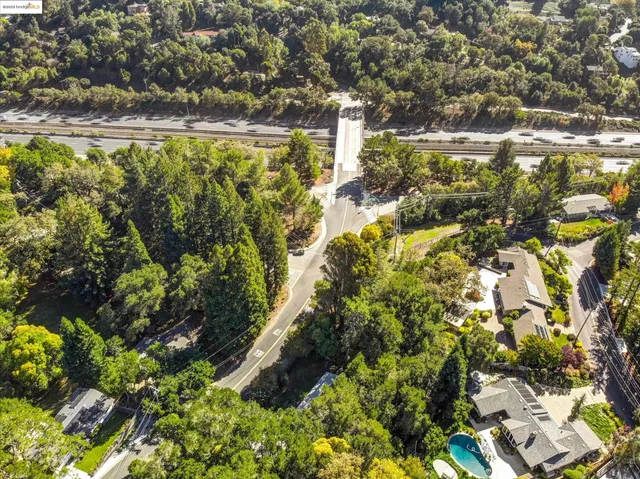 a view of lake from a city