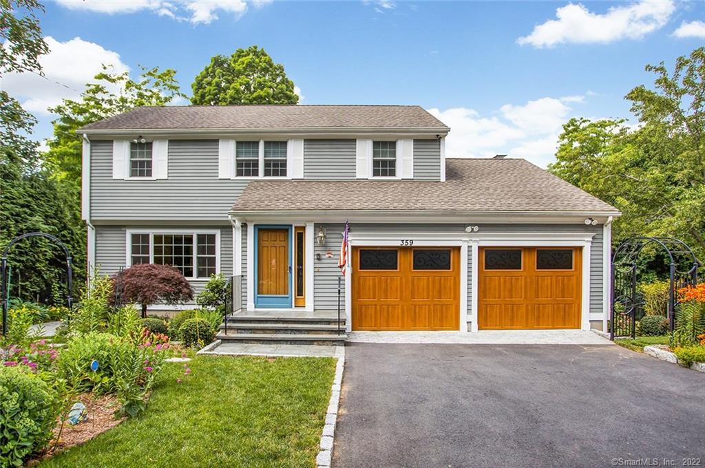 359 Taunton Road Fairfield, CT 06824 - Photo 1 of 1 Belgium Block edged driveway with apron - newer driveway, bluestone walkway and front steps