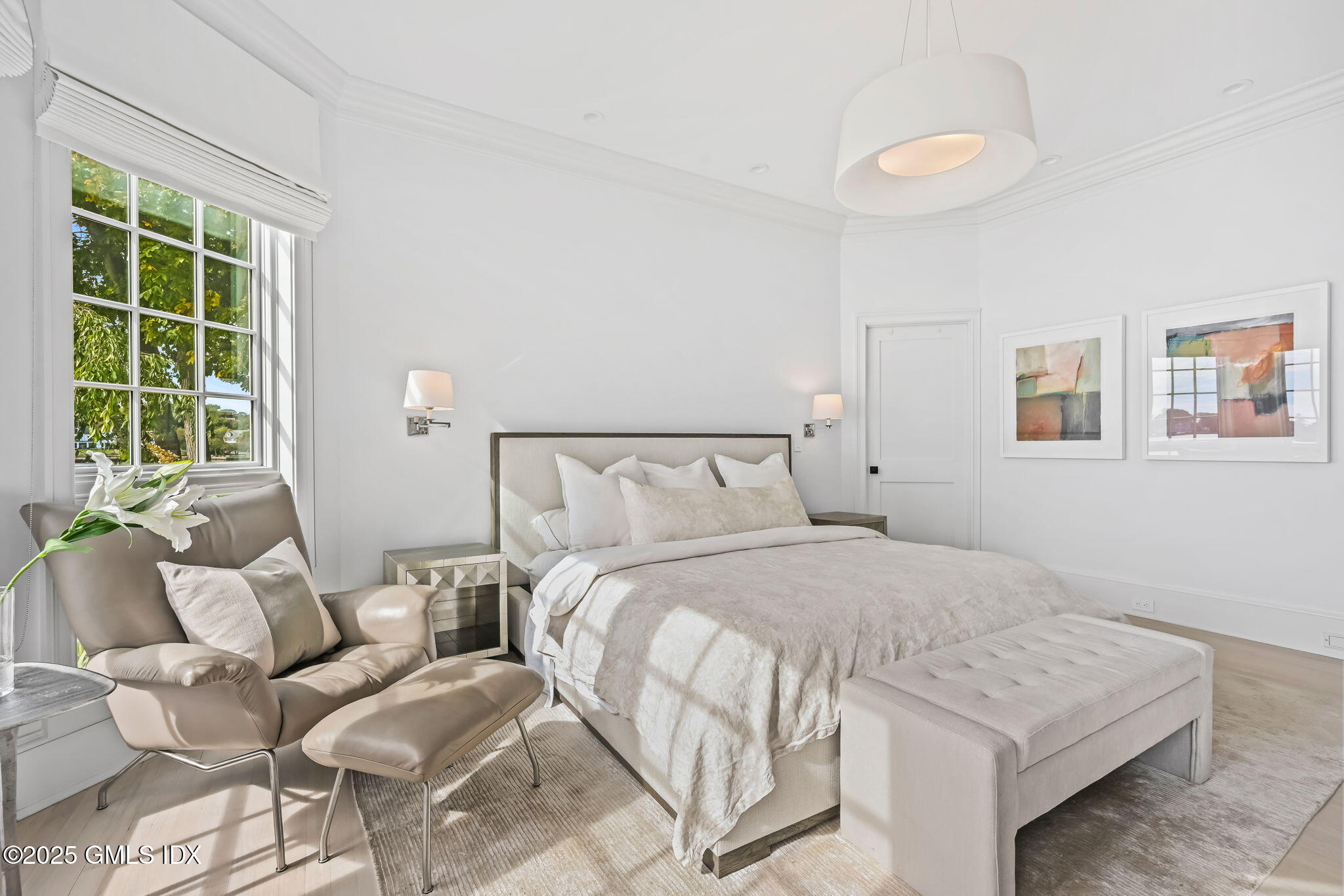 19 Weeds Landing Darien, CT 06820 - Photo 46 of 98 a bedroom with a bed and a large window