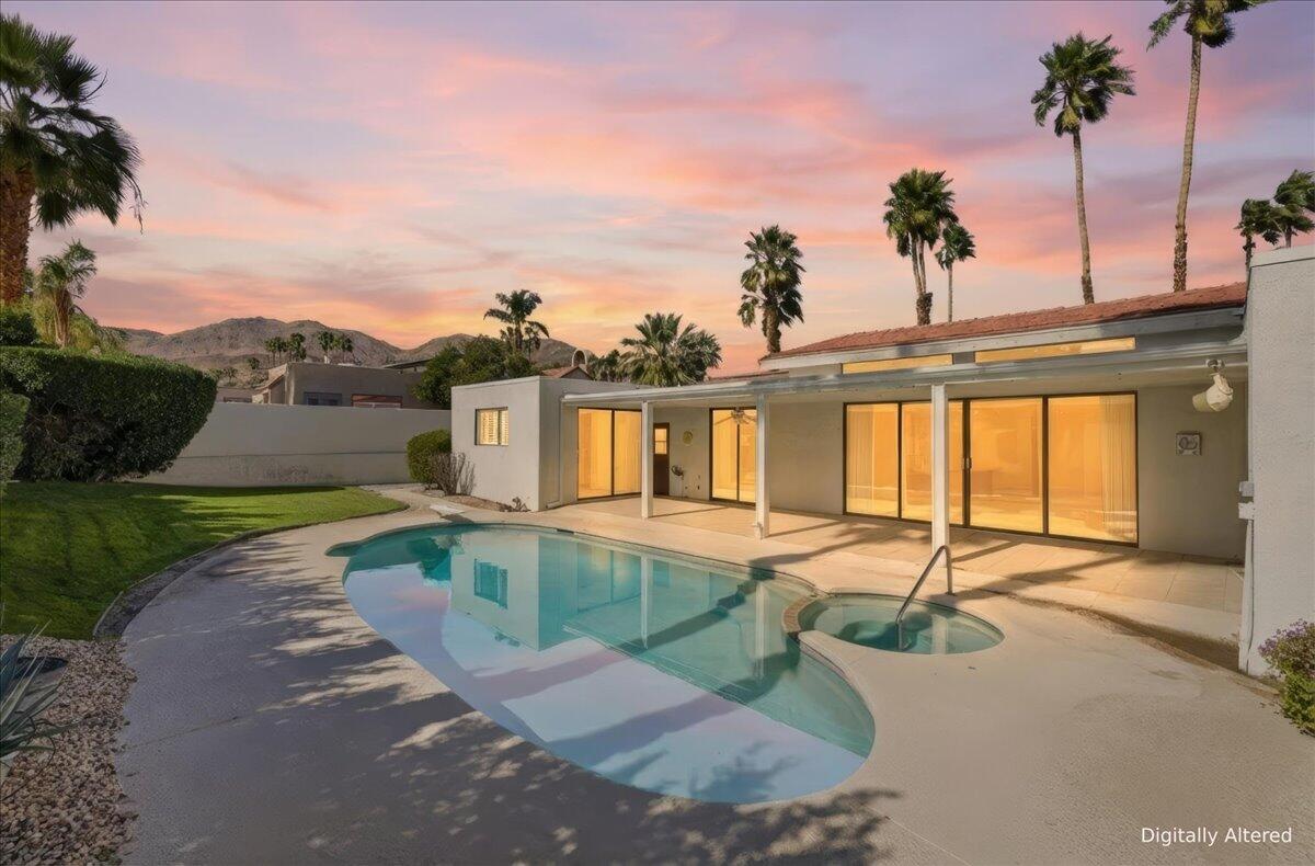 72795 Somera Road Palm Desert, CA 92260 - Photo 3 of 47 03-Back of Home at Twilight