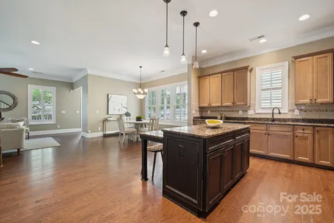 a kitchen with lots of counter top space