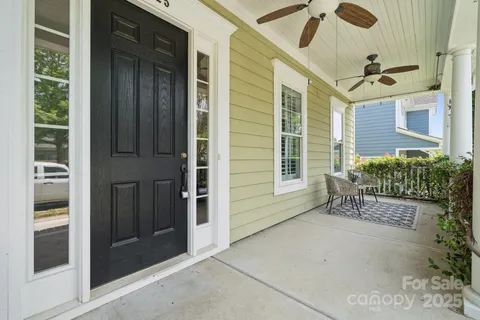 a view of an entryway door front of house