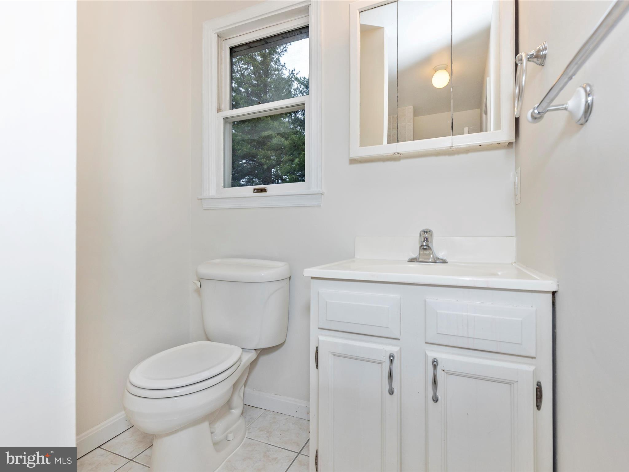 402 Windy Knoll Drive Mount Airy, MD 21771 - Photo 31 of 51 a bathroom with a toilet a sink a mirror and a window