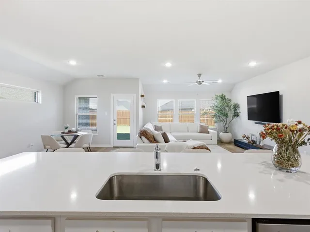 a close view of sink and mirror