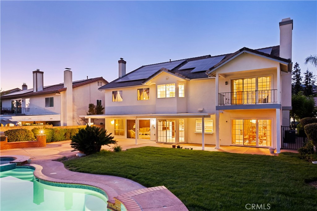 18134 Sandringham Court Porter Ranch, CA 91326 - Photo 39 of 46 BACKYARD TWILIGHT 2