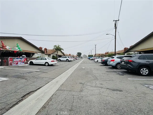 a car parked on the side of a street