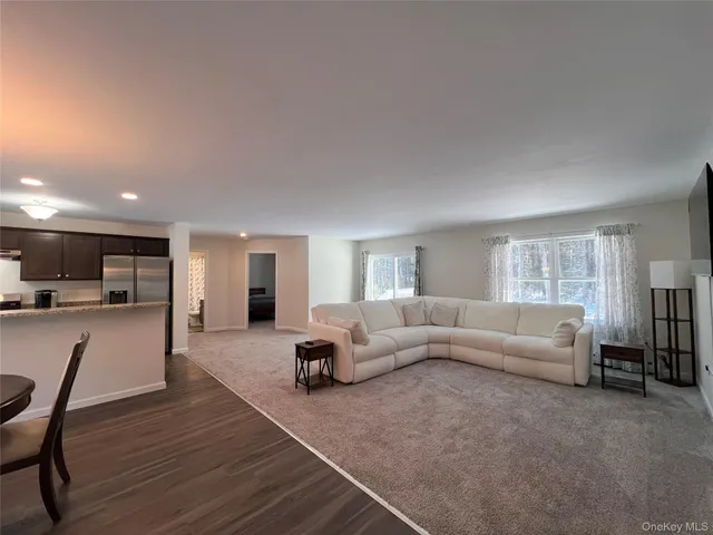 a living room with furniture and a couch