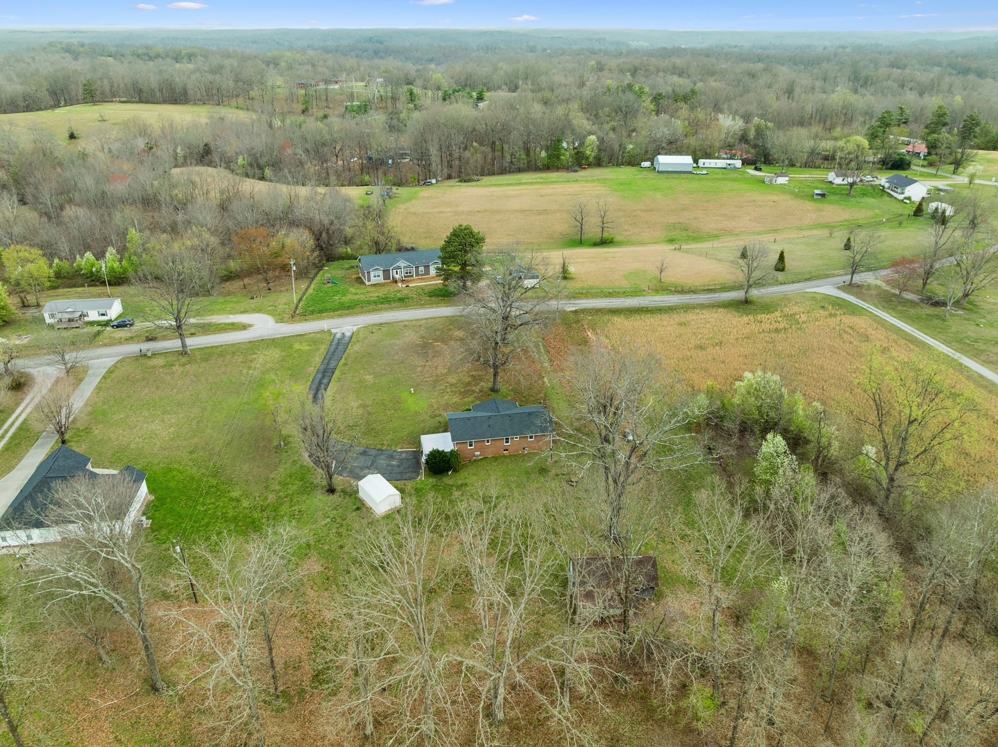 3335 Hill Town Road Santa Fe, TN 38482 - Photo 68 of 72 an aerial view of residential houses with outdoor space and city view