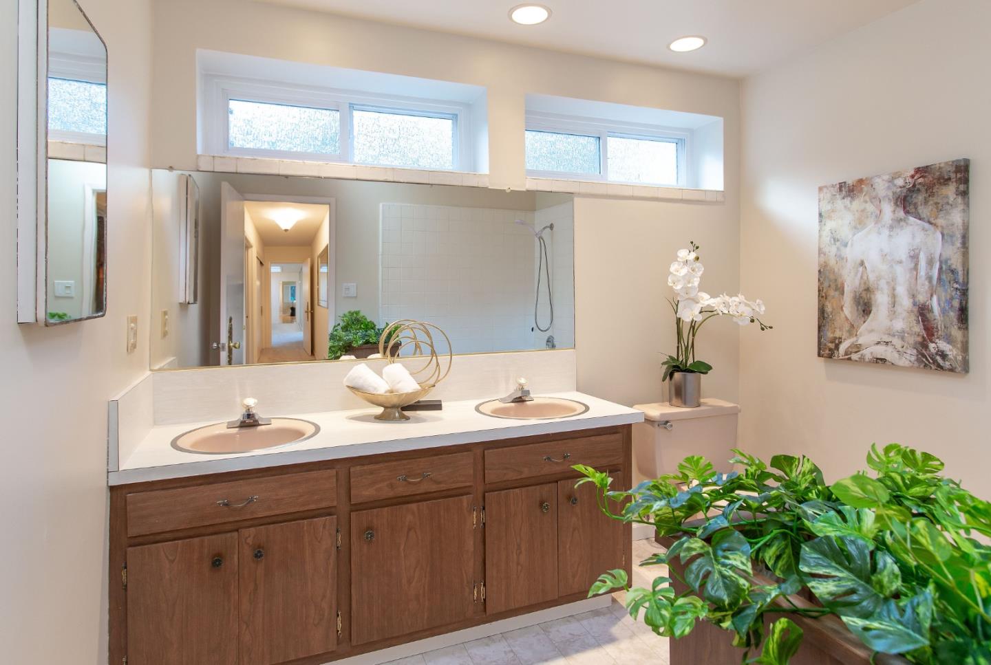 530 Summit Spring Road Woodside, CA 94062 - Photo 17 of 24 a bathroom with a sink and a mirror