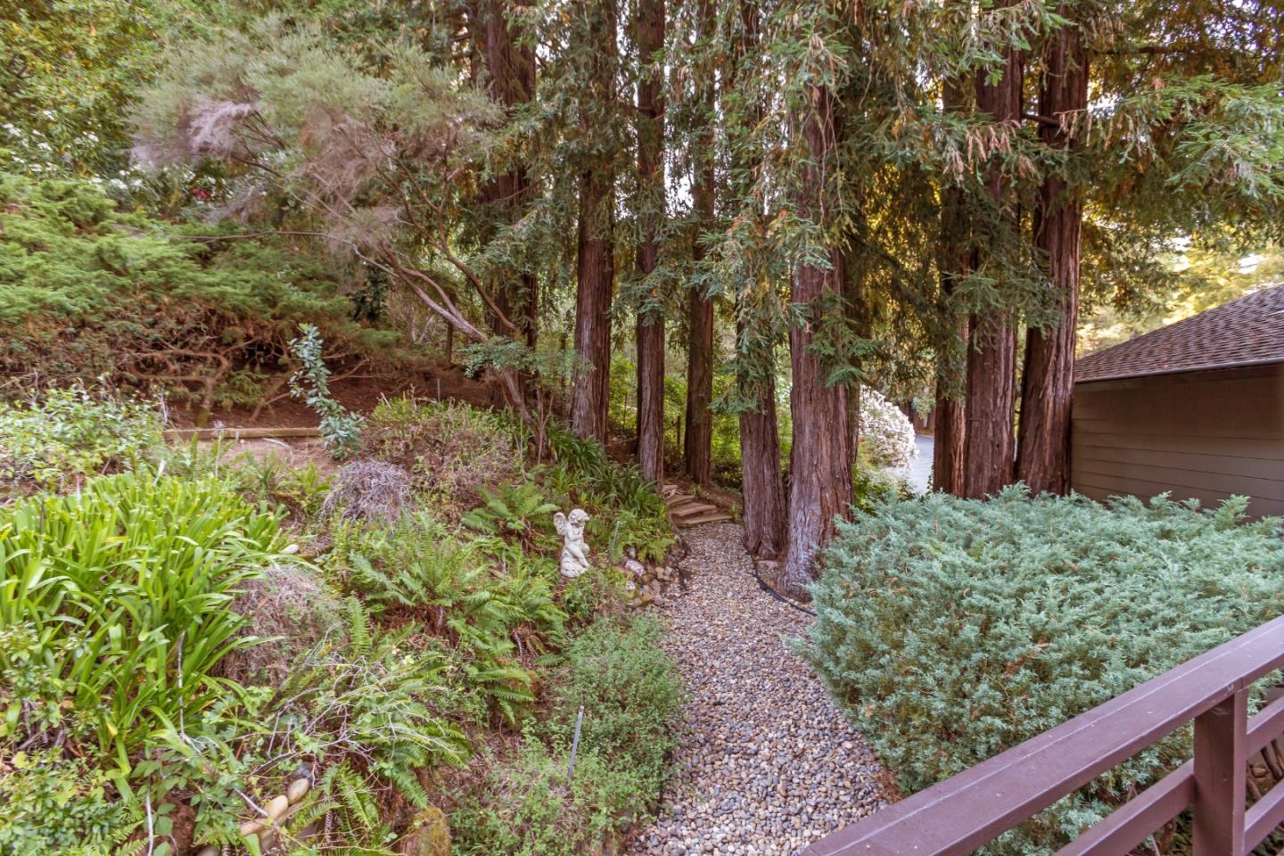 530 Summit Spring Road Woodside, CA 94062 - Photo 22 of 24 a view of a garden with plants
