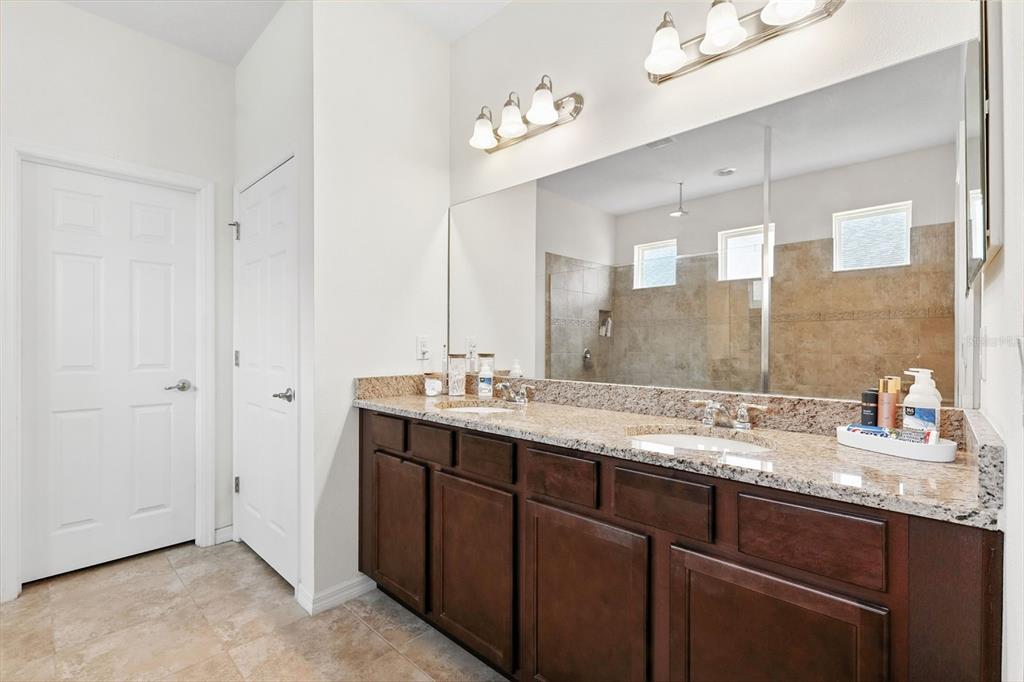 1653 Nature View Drive Lutz, FL 33558 - Photo 21 of 63 a bathroom with a granite countertop sink and a mirror