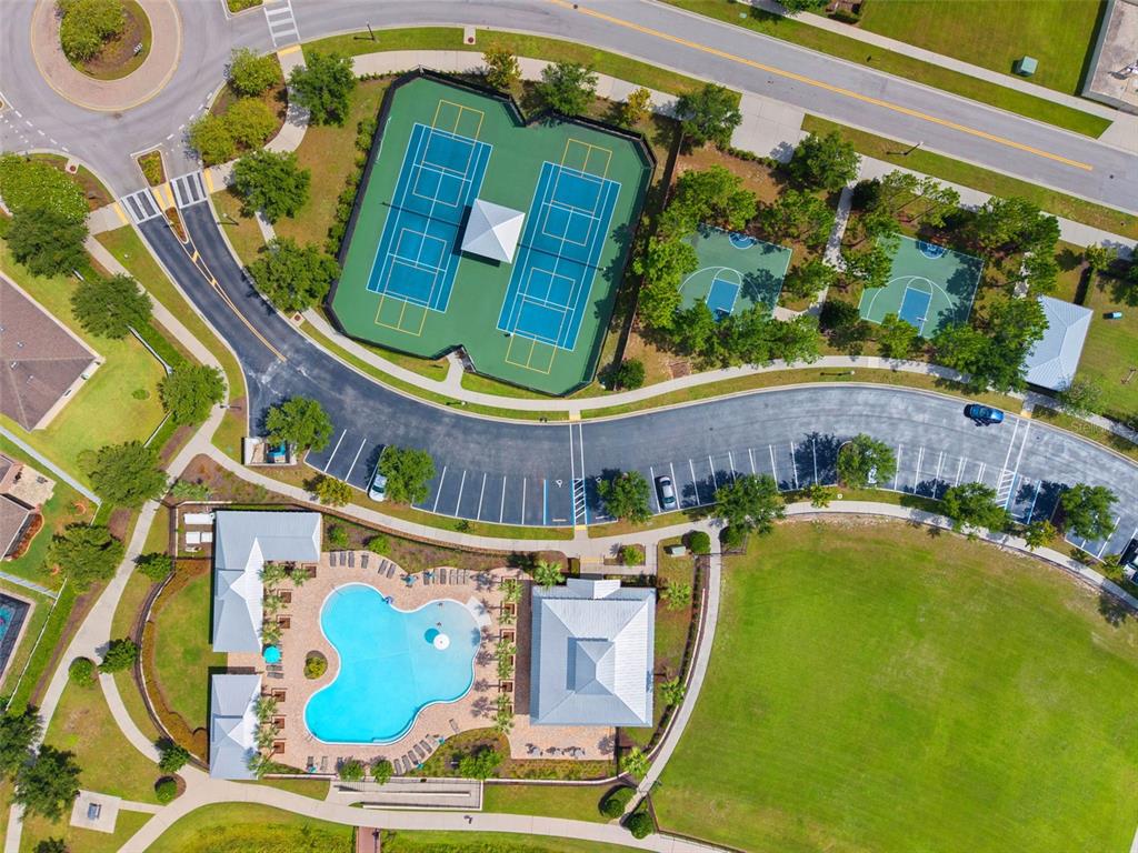 1653 Nature View Drive Lutz, FL 33558 - Photo 54 of 63 an aerial view of a house with a swimming pool