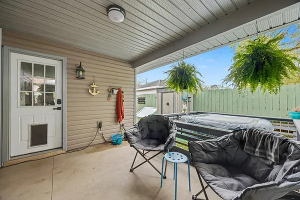 a house view with sitting space and garden space