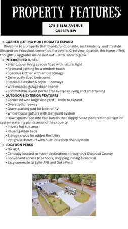 $284,900 | 276 East Elm Avenue, Crestview, FL 32536