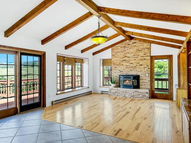 a kitchen view with a stove and a microwave