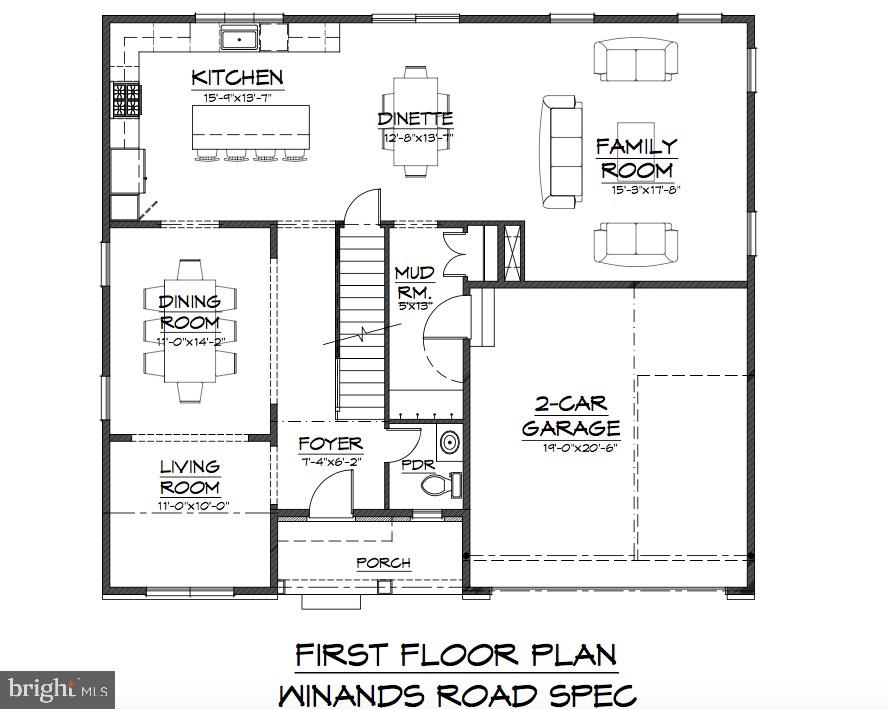8679 Winands Road Randallstown, MD 21133 - Photo 15 of 16 First Floor Plan