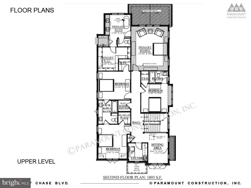 4812 Chevy Chase Boulevard Chevy Chase, MD 20815 - Photo 30 of 32 a black and white photo of a picture of a floor