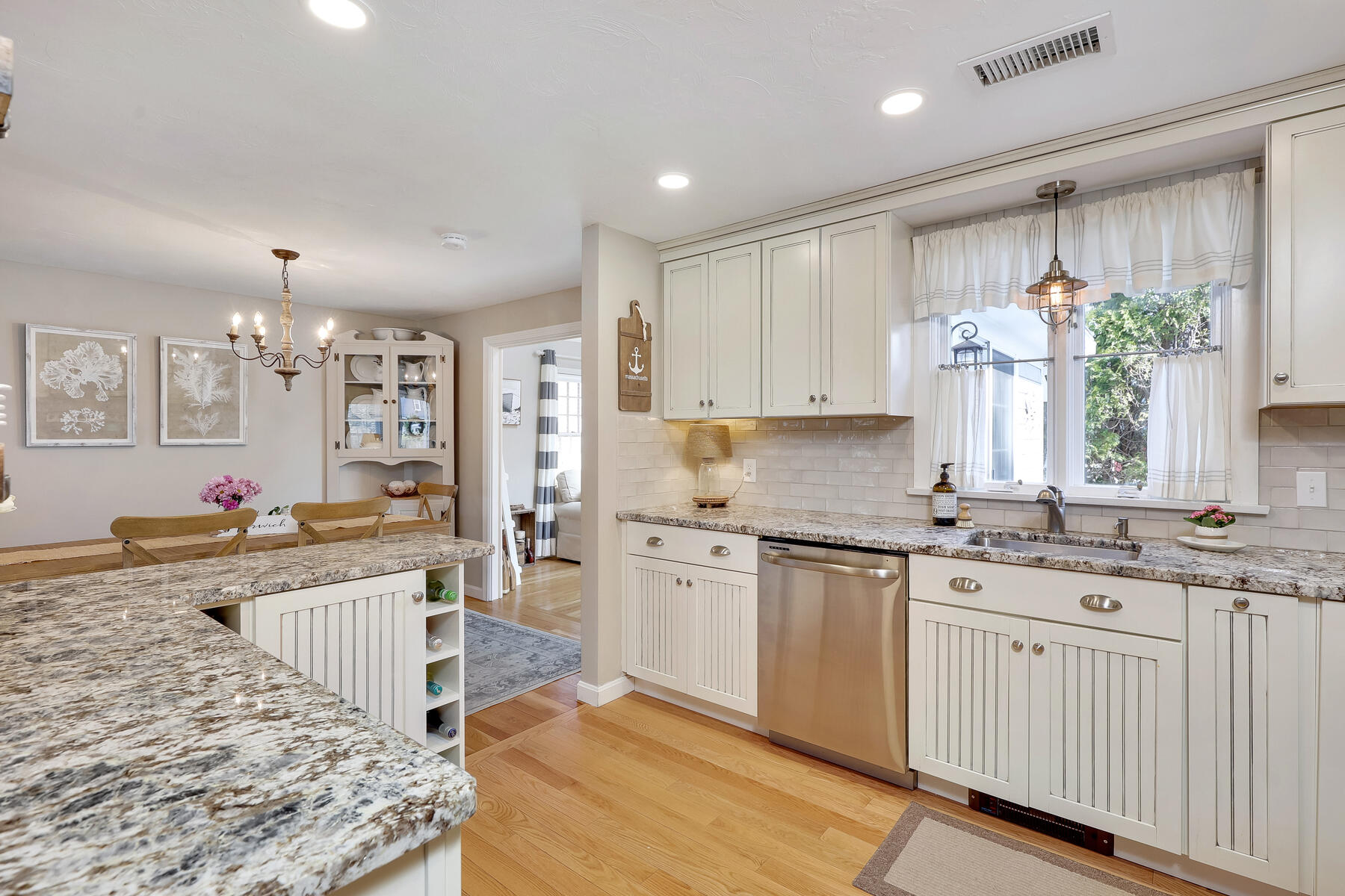 53 Kelley Road West Harwich, MA 02671 - Photo 13 of 43 a kitchen with granite countertop a sink stove and cabinets