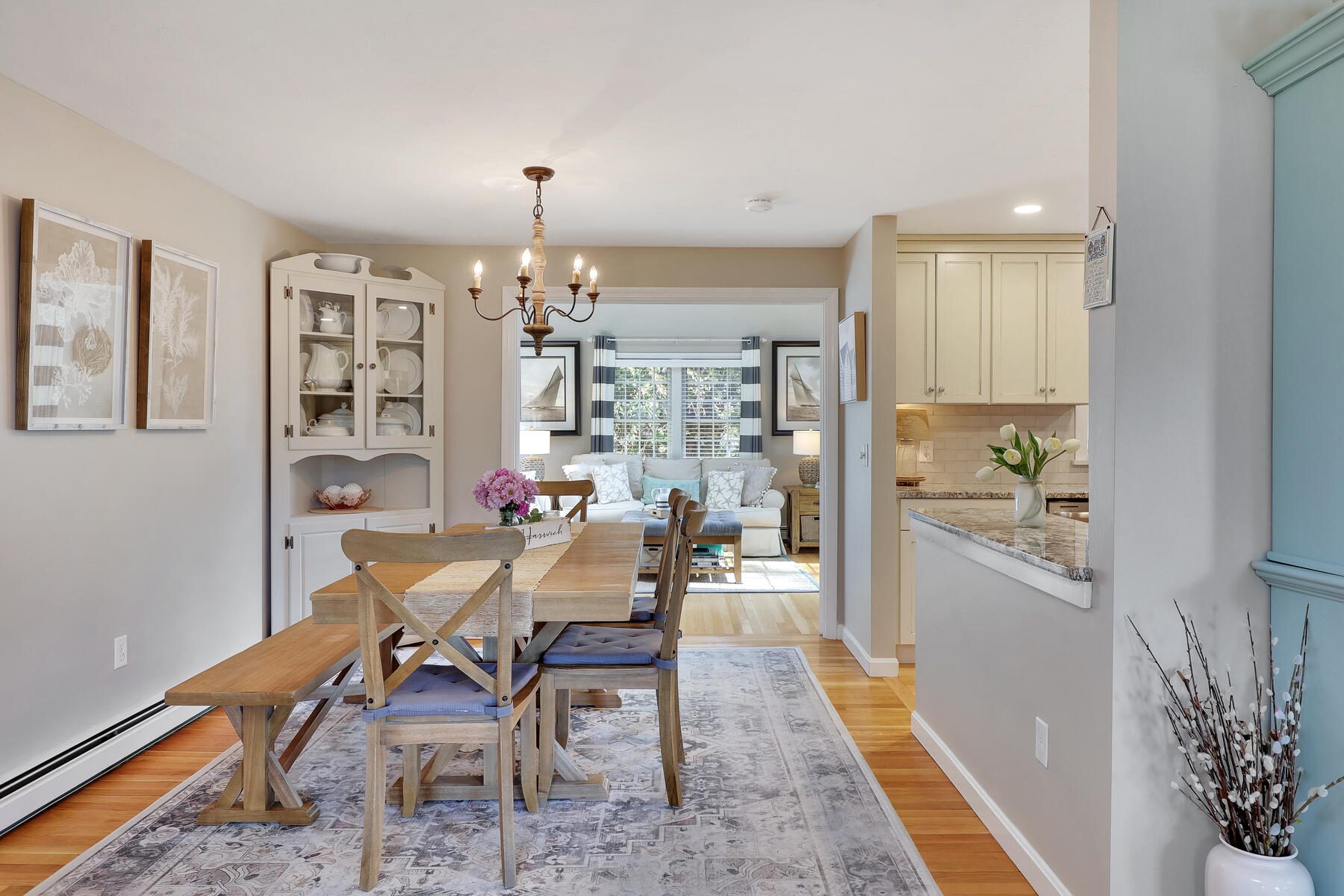 53 Kelley Road West Harwich, MA 02671 - Photo 16 of 43 a dining room with furniture and chandelier