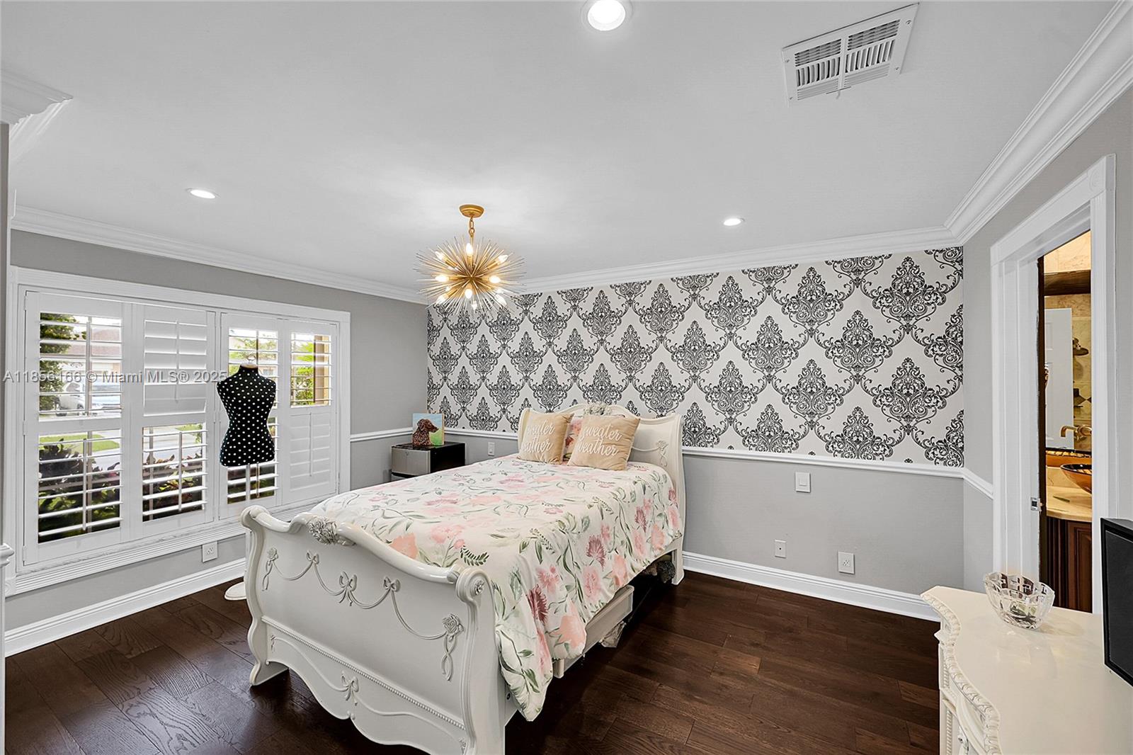 9398 Aegean Drive Boca Raton, FL 33496 - Photo 21 of 61 a bedroom with a bed and a large window with outer view