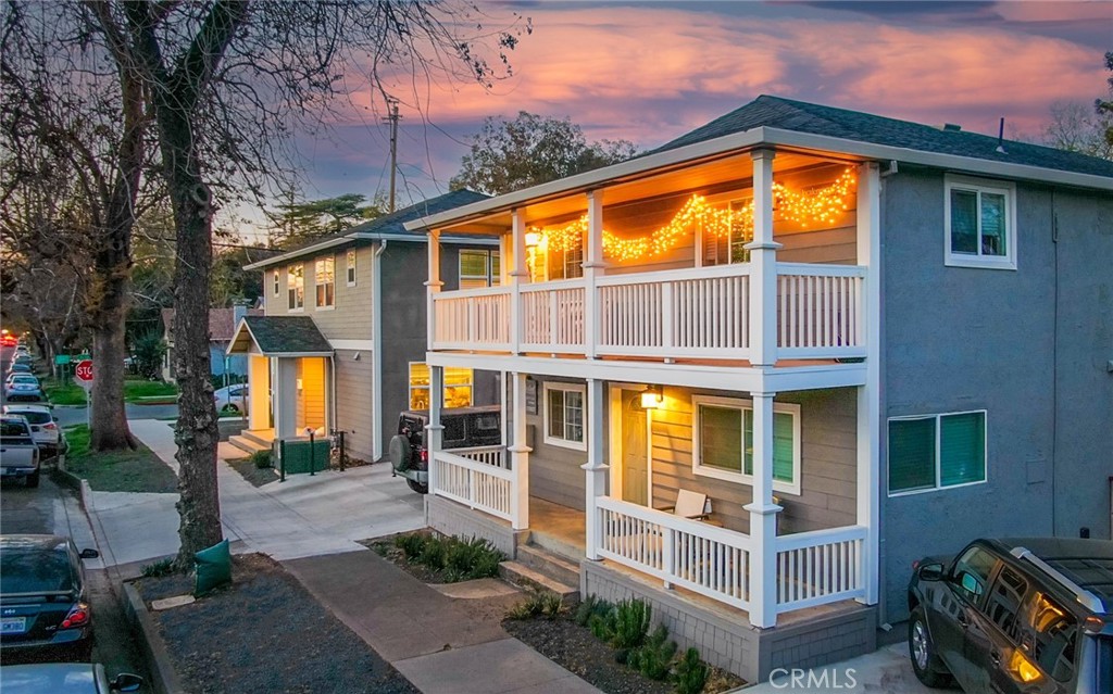 719 Chestnut Street, Unit 1 Chico, CA 95928 - Photo 1 of 1 a front view of a house with a swimming pool