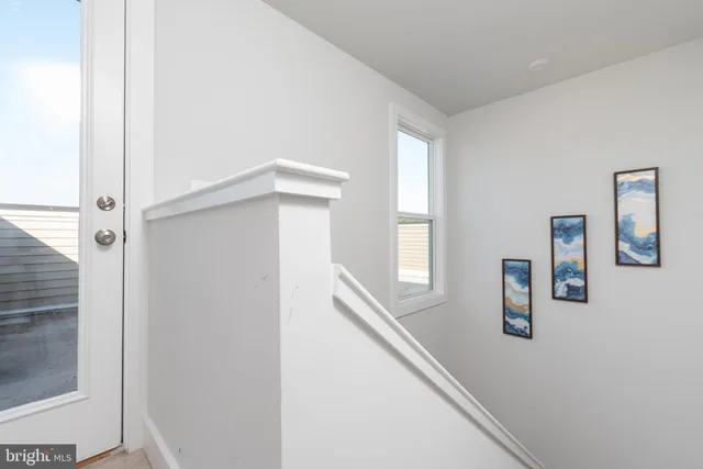 a view of a terrace with sky view
