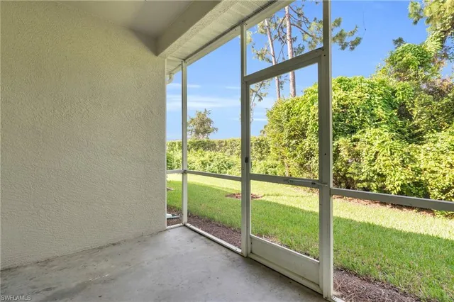 a view of a garden from a window